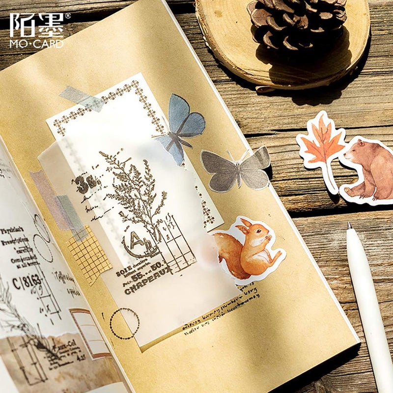 Doraking Small Scrapbooks Laptop Stickers, Doraking 46PCS Boxed Cute Autumn Style Stickers for Laptop, Scrapbooking, Suitcase (Autumn Forest, 46PCS/Box) - Image 5